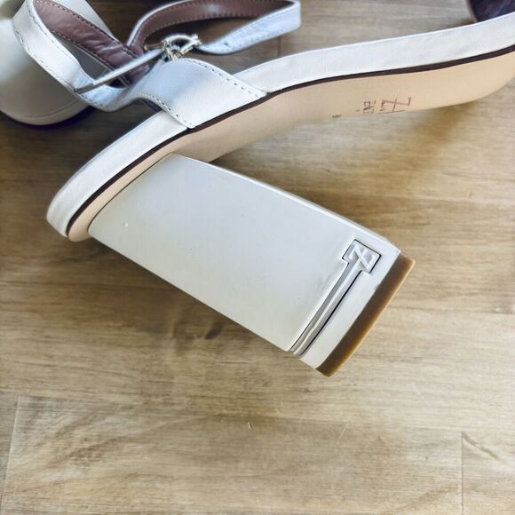 ZAC ZAC POSEN Womens Cream Vitex Open Toe Block Heel Buckle Strap Sandals 9 M - Picture 10 of 13